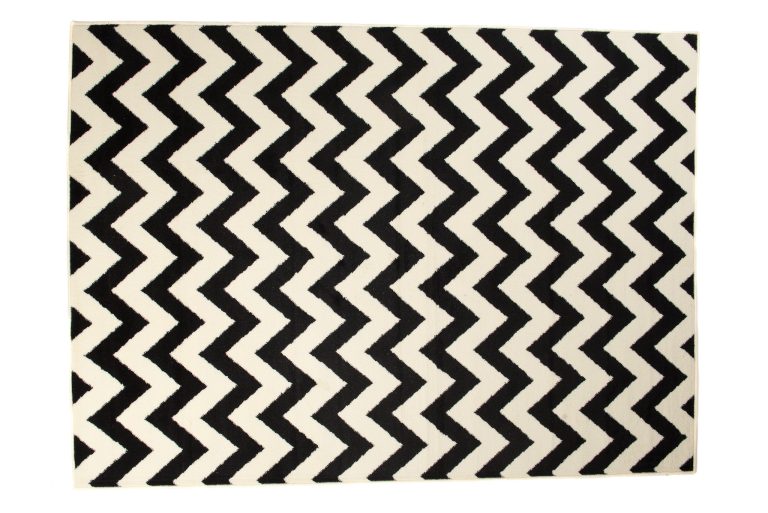 Tappeto Dream Nero Crema Geometrico Zig zag