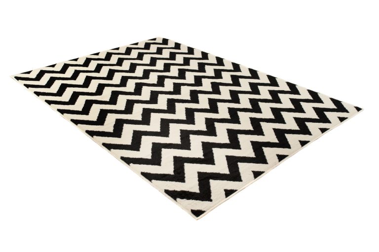 Tappeto Dream Nero Crema Geometrico Zig zag