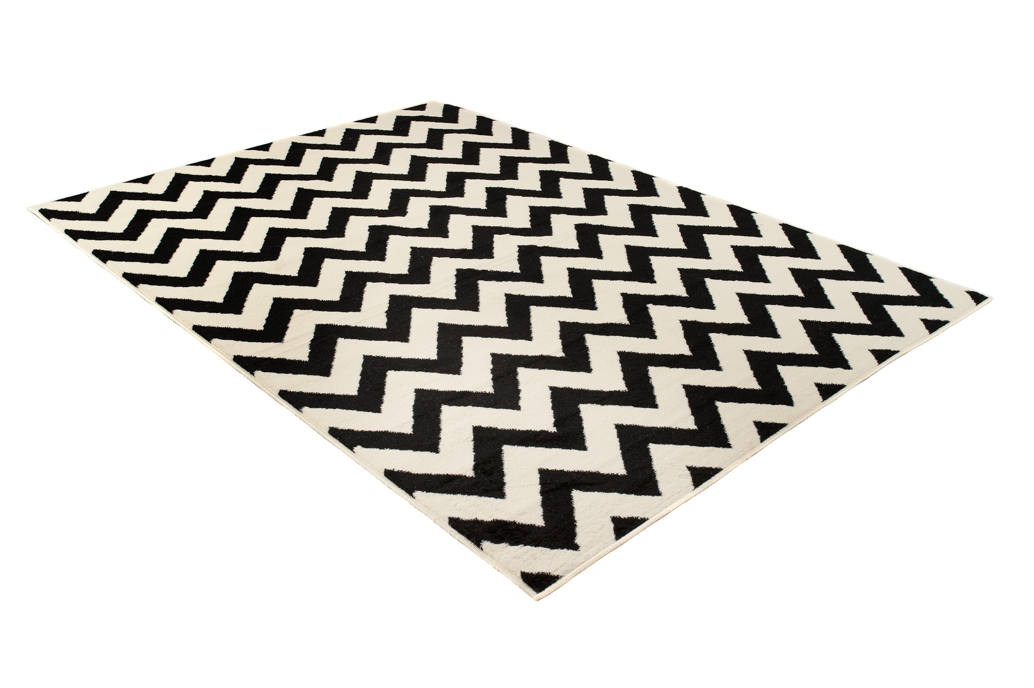 Tappeto Dream Nero Crema Geometrico Zig zag