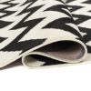 Tappeto Dream Nero Crema Geometrico Zig zag