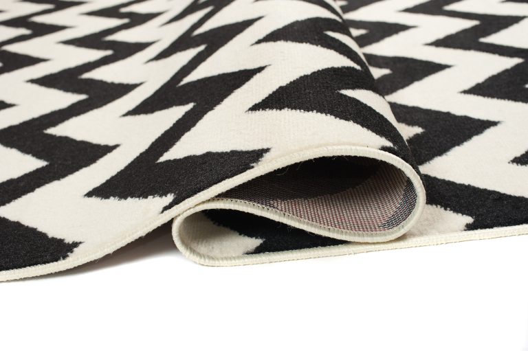 Tappeto Dream Nero Crema Geometrico Zig zag