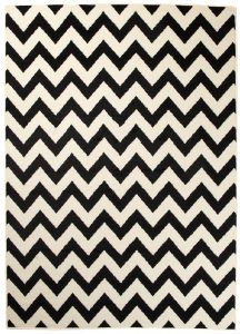 Tappeto Dream Nero Crema Geometrico Zig zag