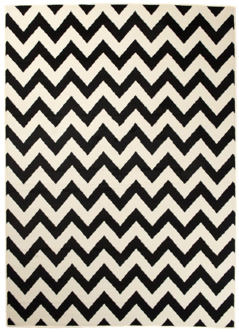 Tappeto Dream Nero Crema Geometrico Zig zag