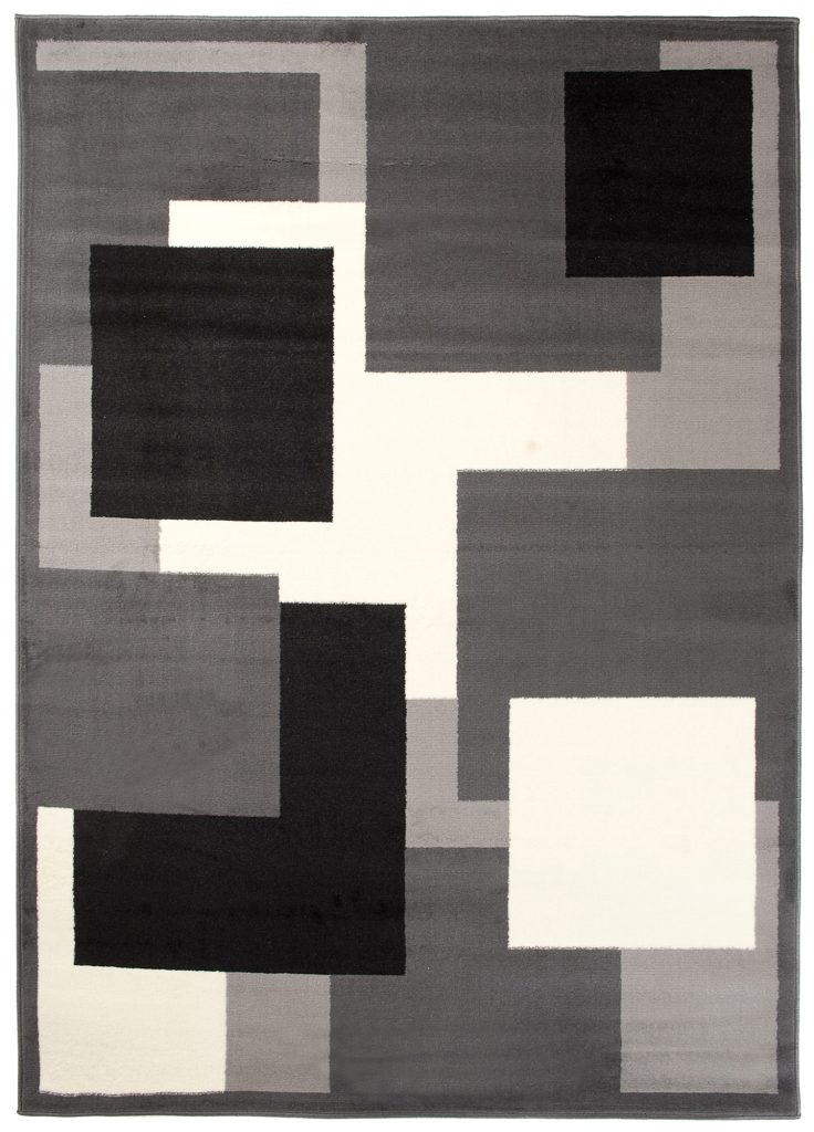 Tappeto Dream Grigio Scuro Geometrico Quadrati