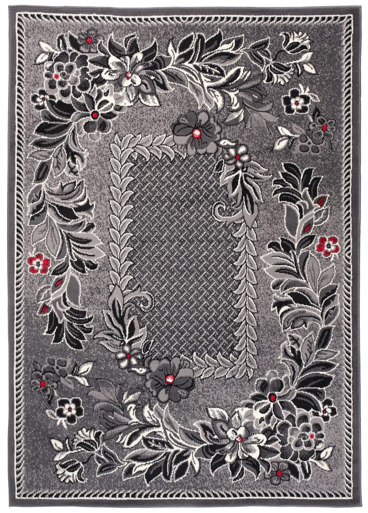 Tappeto Dream Tradizionae Grigio Motivo Floreale