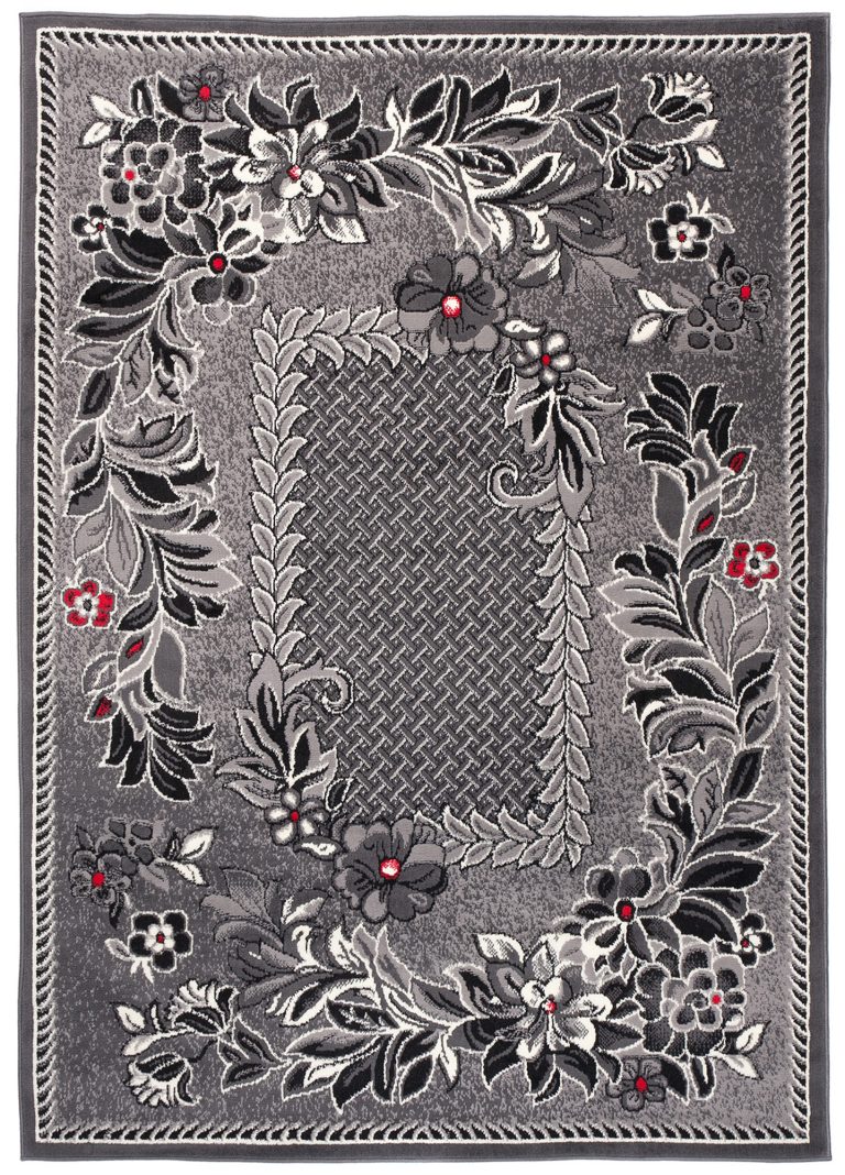 Tappeto Dream Tradizionae Grigio Motivo Floreale
