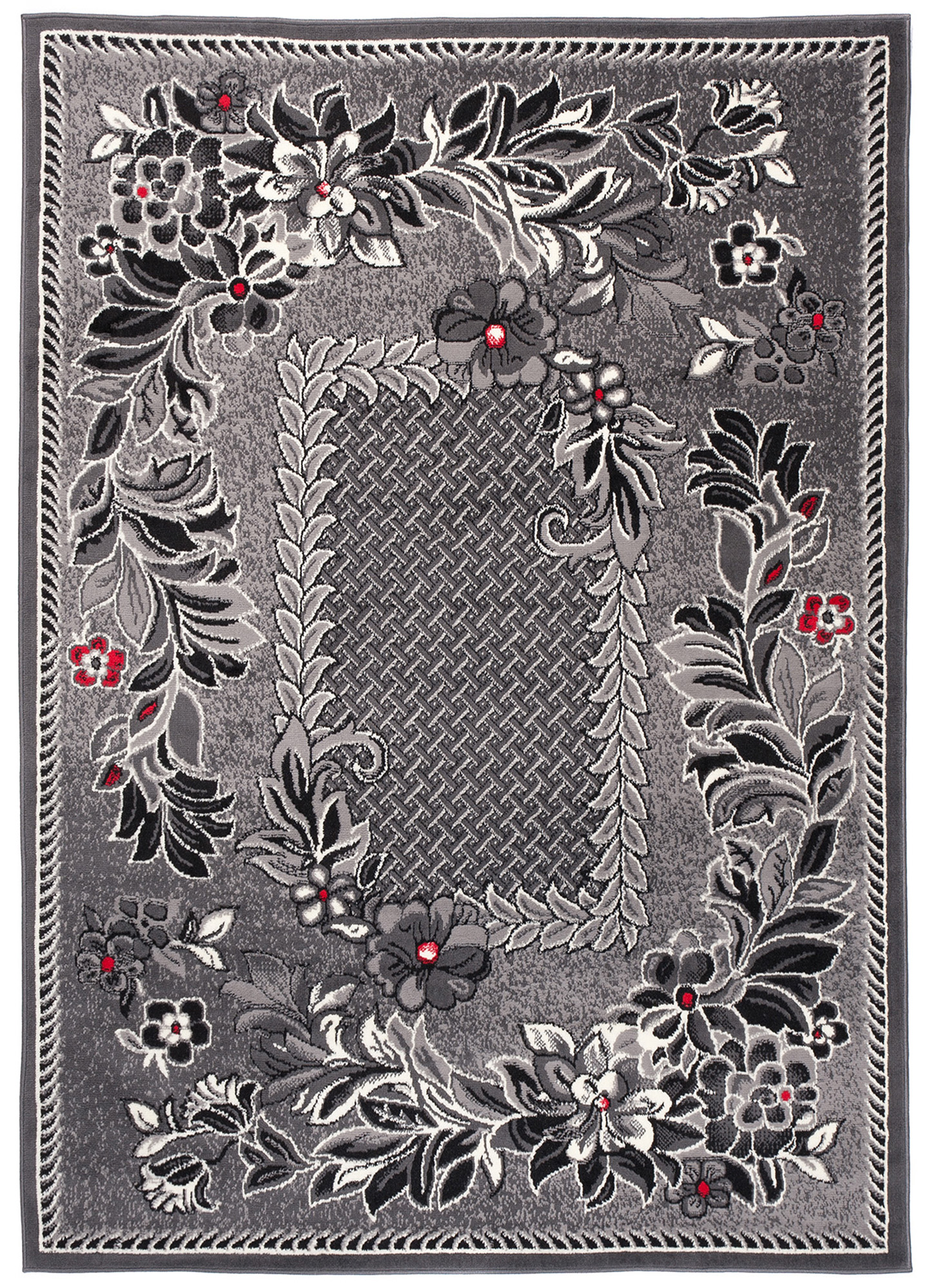 Tappeto Dream Tradizionae Grigio Motivo Floreale