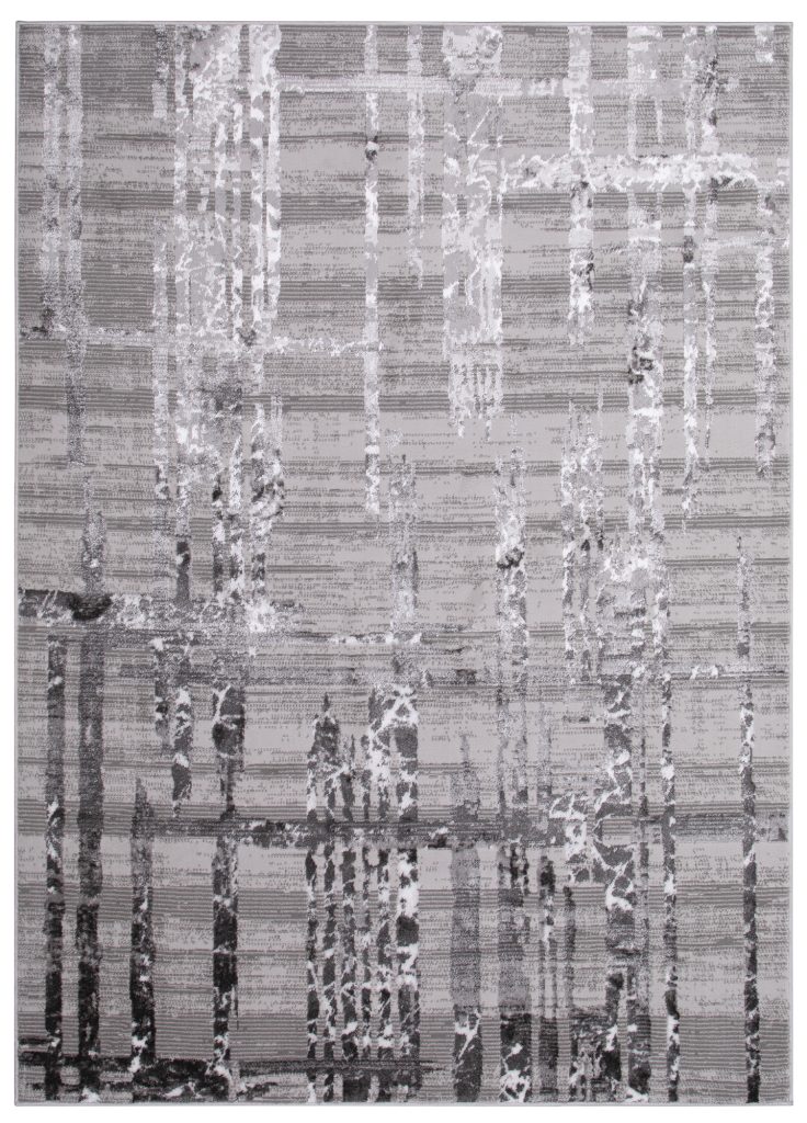 Tappeto Crystal Grigio Righe Astratto Effetto 3D