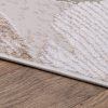 Tappeto Crystal Verde Marrone Beige Foglie Effetto 3D