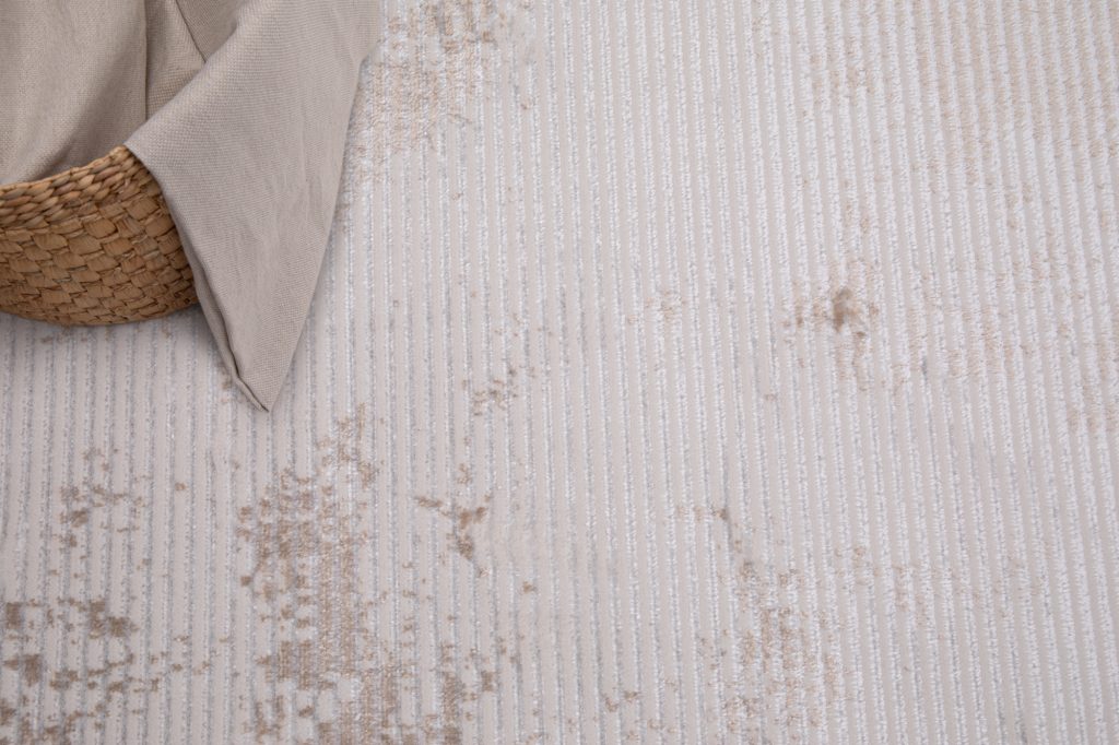 Tappeto Crystal Verde Beige Cornice Sfumature Effetto 3D