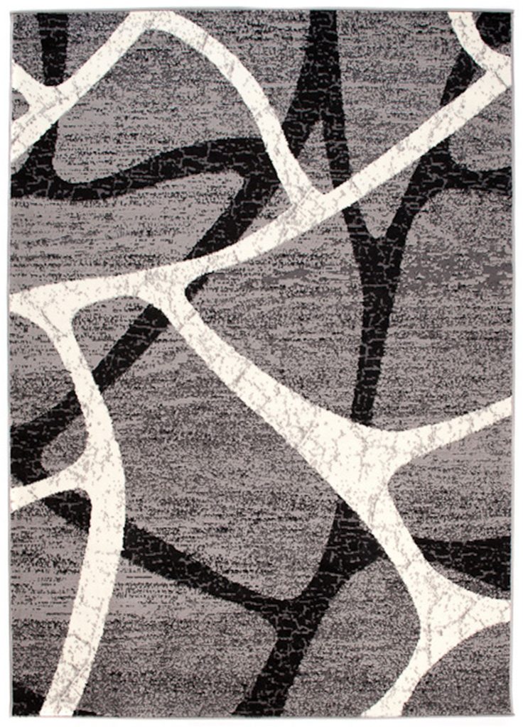 Tappeto Dream Grigio Nero Moderno Ragnatela