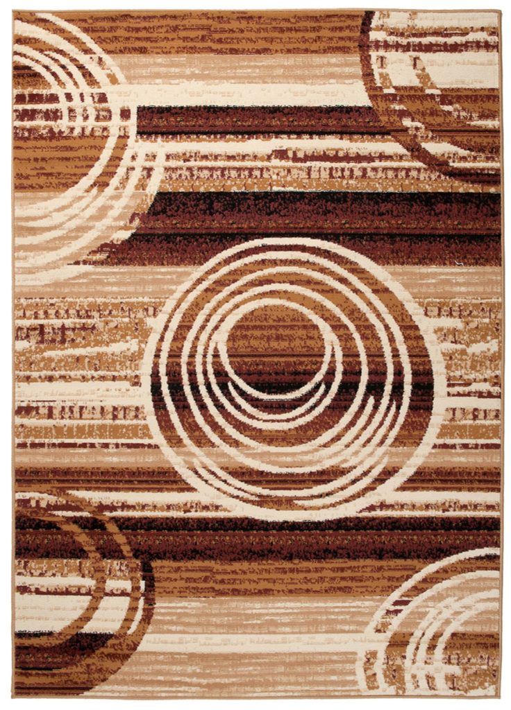 Tappeto Dream Astratto Beige Marrone Cerchi