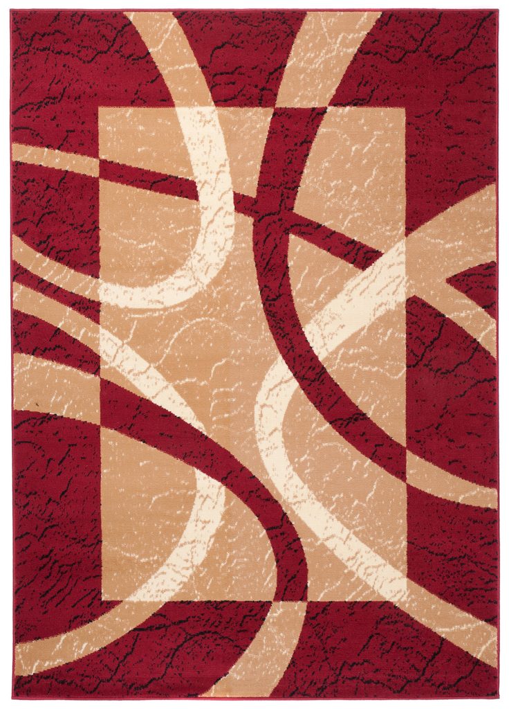Tappeto Dream Rosso Crema Cornice Linee