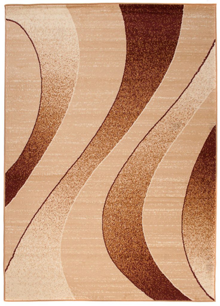 Tappeto Dream Moderno Marrone Chiaro Onde Beige