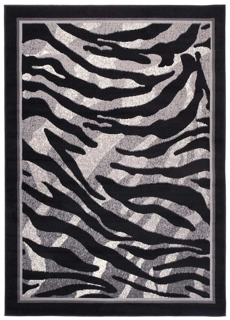 Tappeto Dream Moderno Grigio Nero Stampa Animale