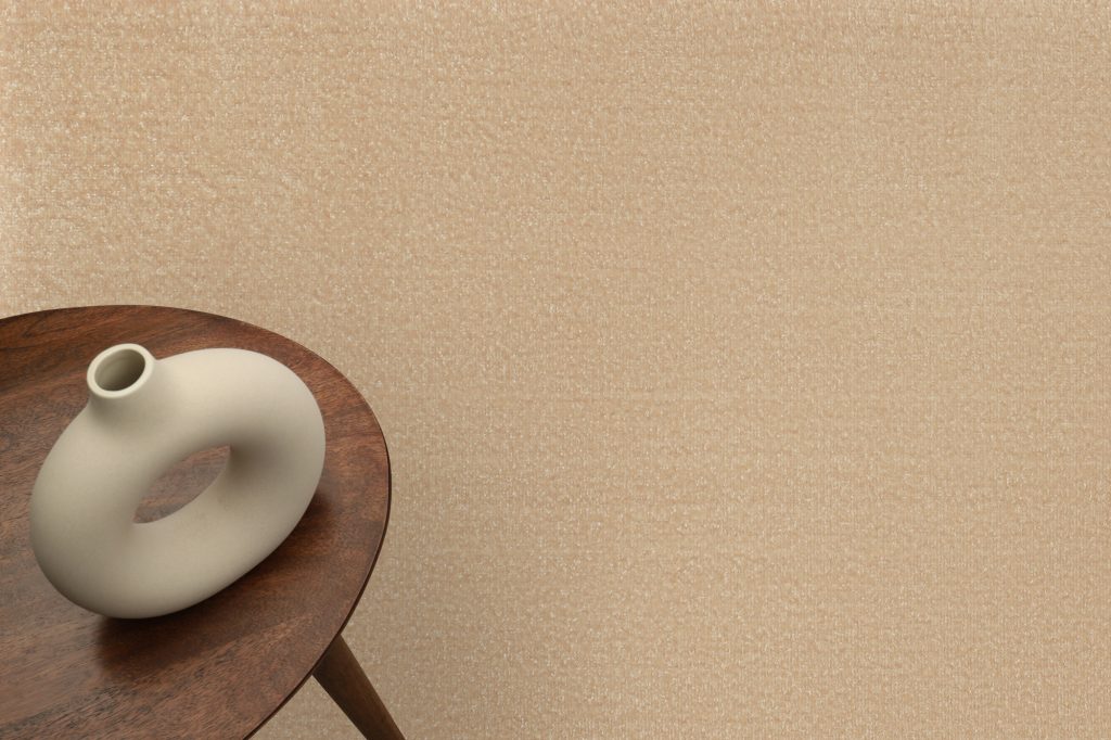 Tappeto Mono Rotondo Interno Esterno Beige