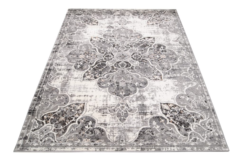 Tappeto Valley Grigio Vintage Floreale Rosetta