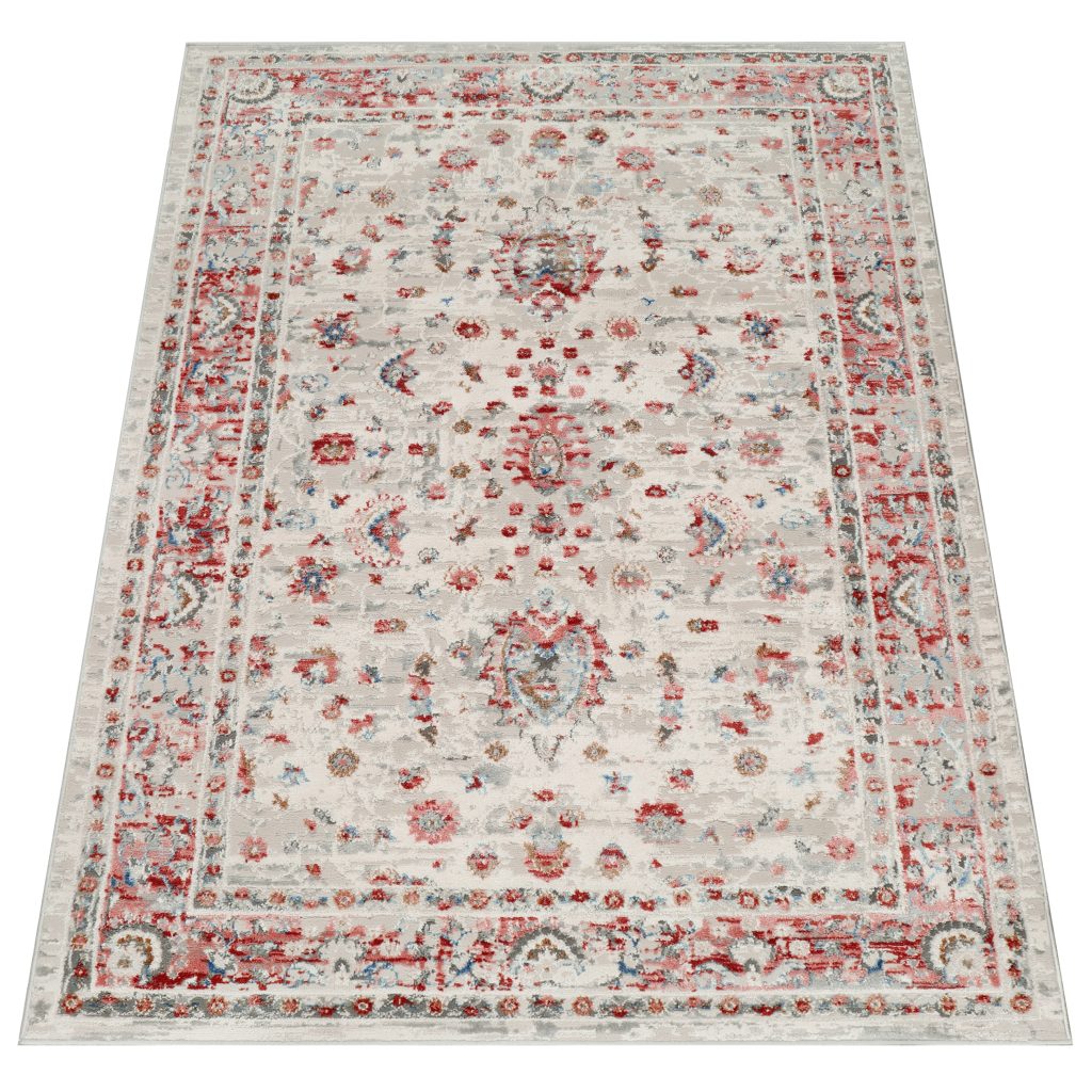Tappeto Retro Rame Grigio Ornamenti Vintage