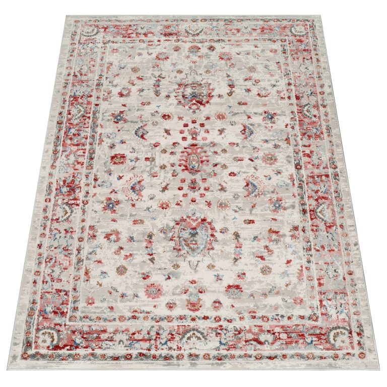 Tappeto Retro Rame Grigio Ornamenti Vintage