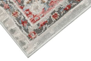 Tappeto Retro Rame Grigio Ornamenti Vintage