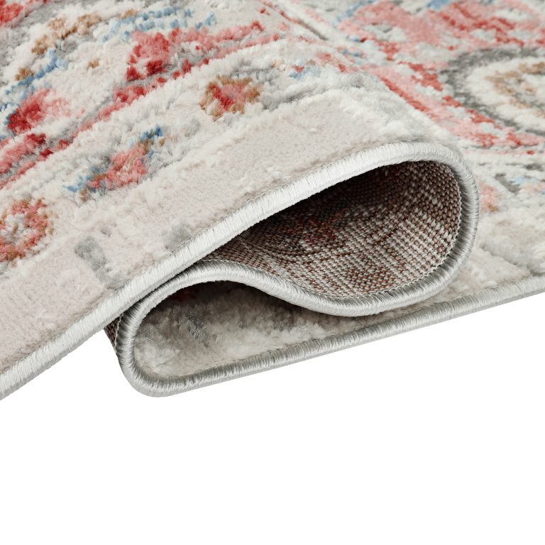 Tappeto Retro Rame Grigio Ornamenti Vintage