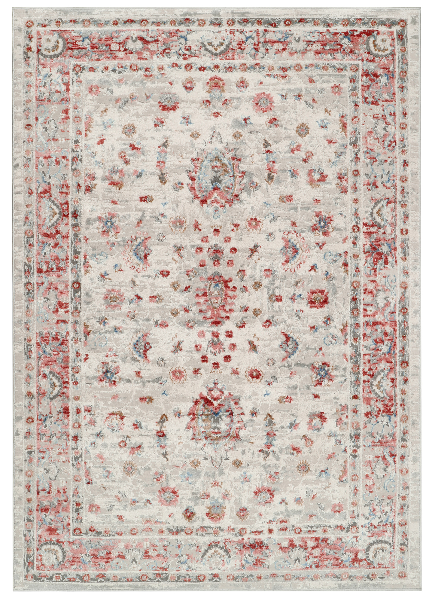 Tappeto Retro Rame Grigio Ornamenti Vintage