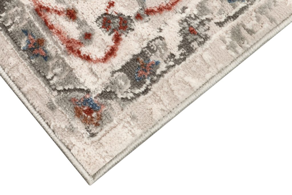 Tappeto Retro Rame Grigio Orientale Vintage