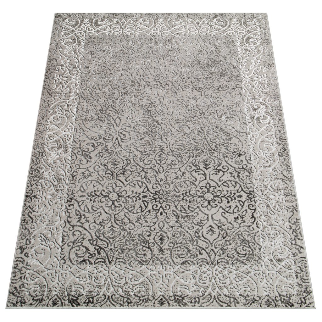 Tappeto Ares Grigio Chiaro Ornamenti Vintage