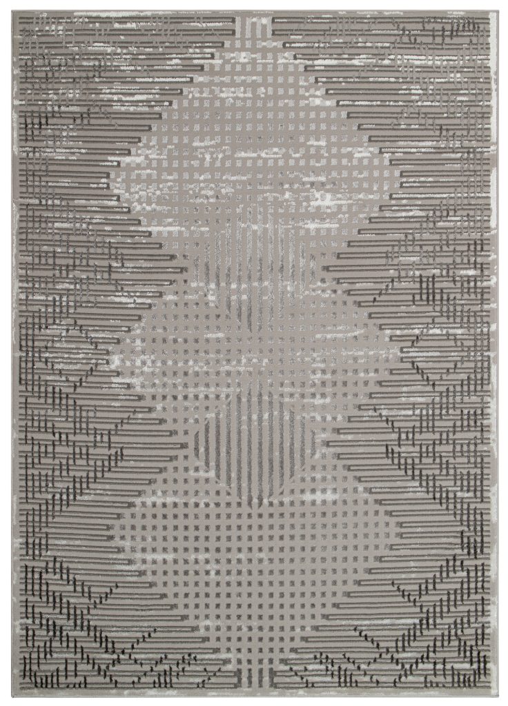 Tappeto Crystal Grigio Chiaro Vintage Rombi Effetto 3D