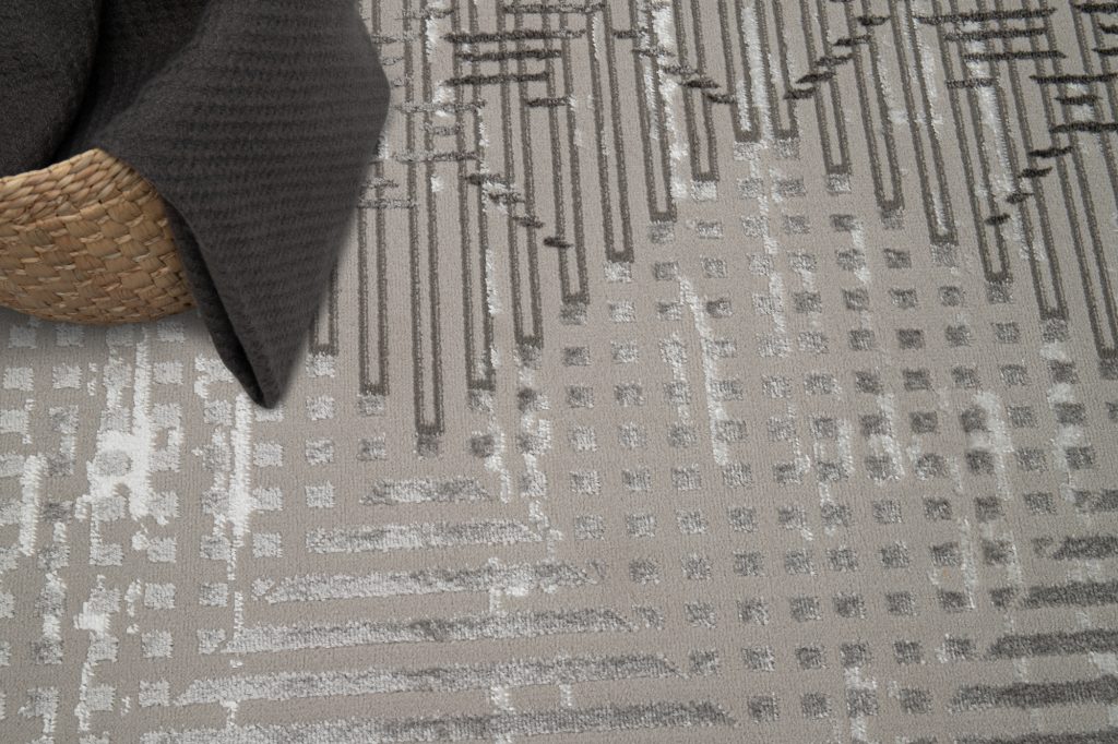 Tappeto Crystal Grigio Chiaro Vintage Rombi Effetto 3D