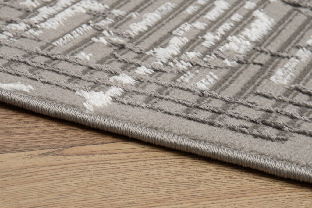 Tappeto Crystal Grigio Chiaro Vintage Rombi Effetto 3D
