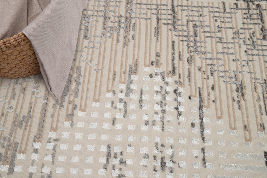 Tappeto Crystal Grigio Chiaro Vintage Rombi Effetto 3D