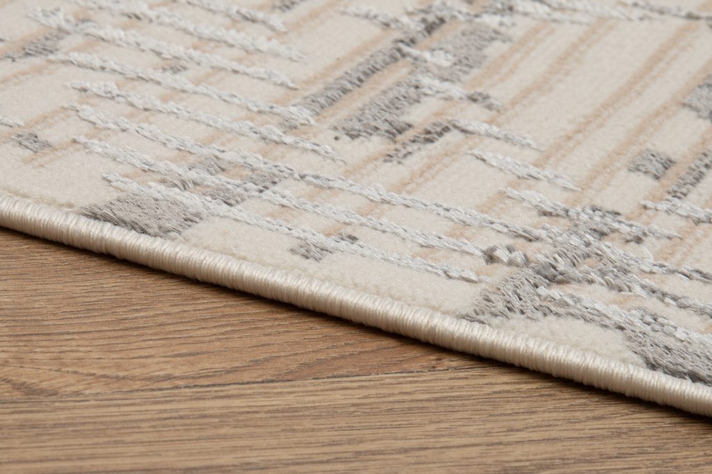 Tappeto Crystal Grigio Chiaro Vintage Rombi Effetto 3D