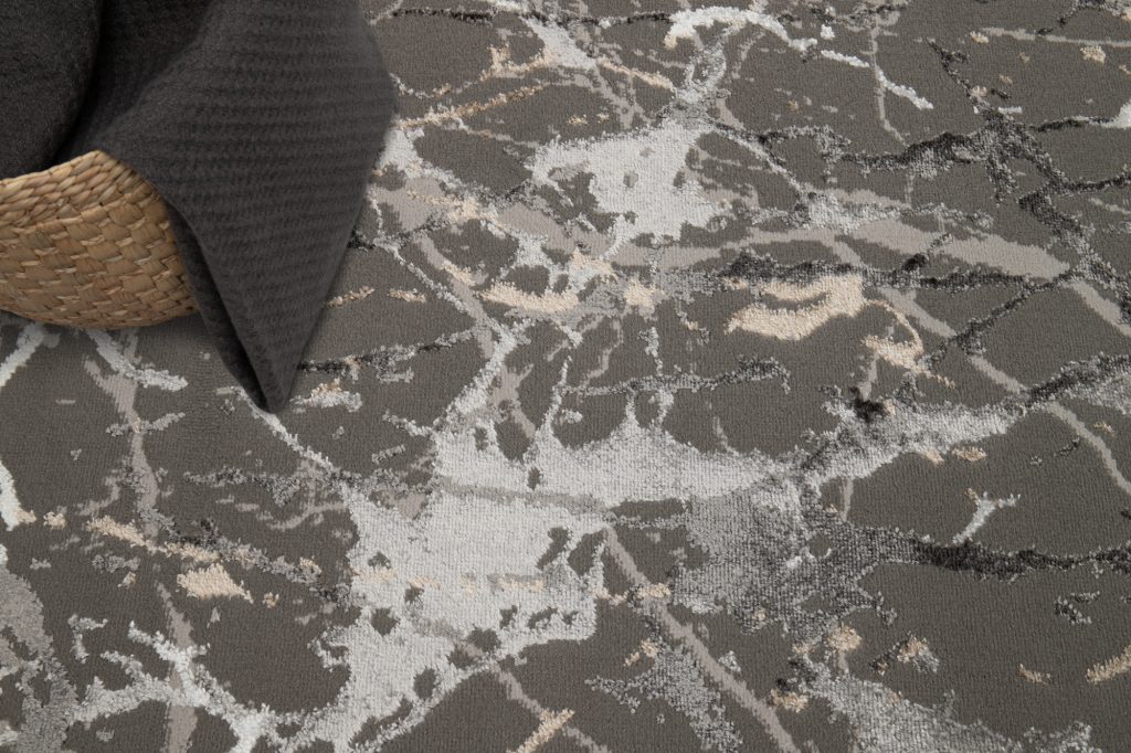 Tappeto Crystal Grigio Scuro Astratto Marmo Effetto 3D