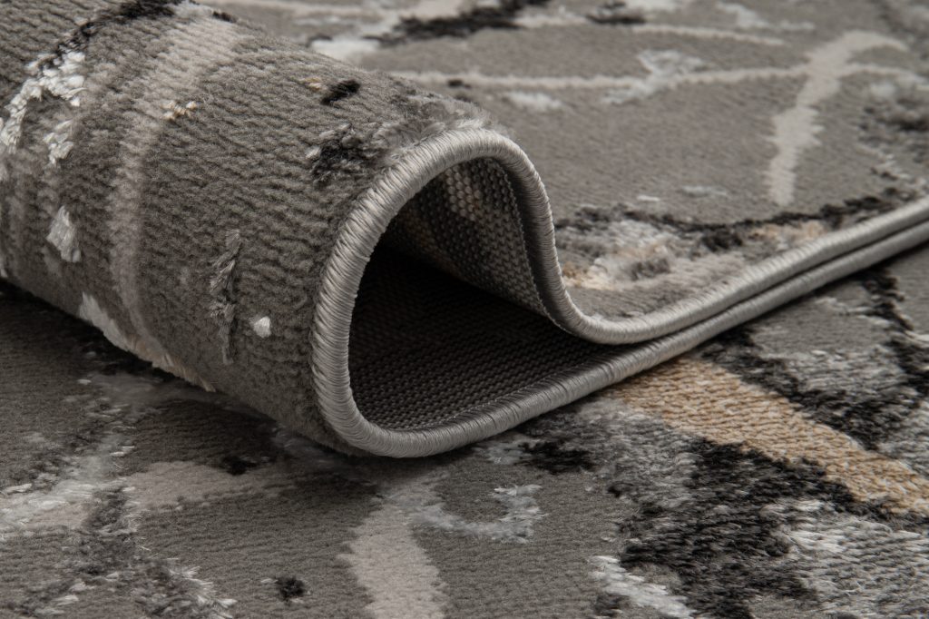 Tappeto Crystal Grigio Scuro Astratto Marmo Effetto 3D