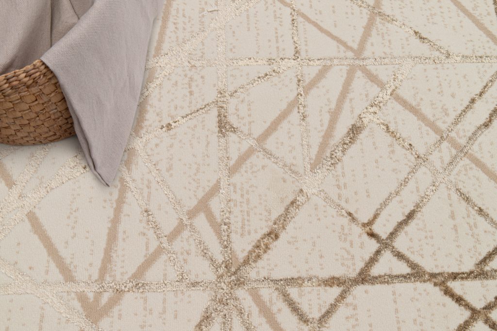 Tappeto Crystal Beige Marrone Astratto Linee Effetto 3D