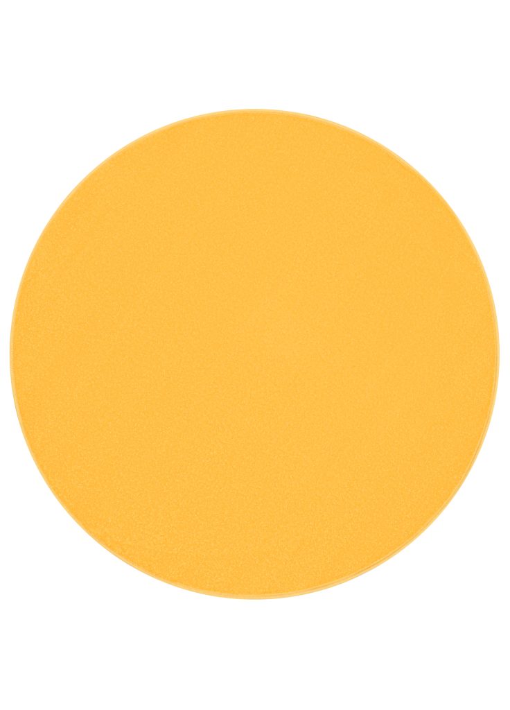 Tappeto Mono Rotondo Interno Esterno Giallo