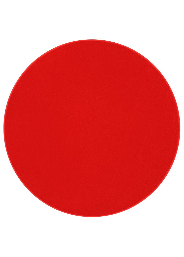 Tappeto Mono Rotondo Interno Esterno Rosso