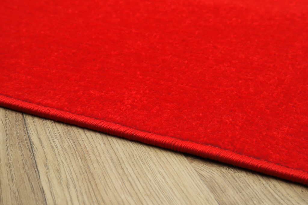 Tappeto Mono Rotondo Interno Esterno Rosso