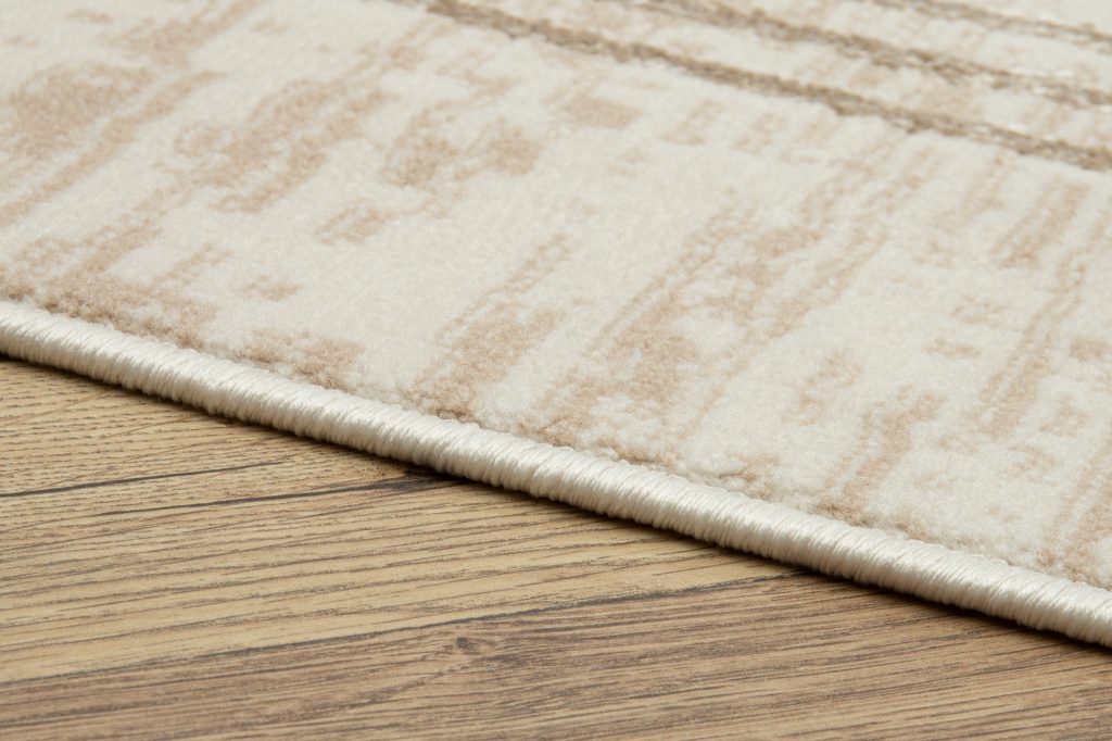 Tappeto Crystal Beige Marrone Crema Righe Effetto 3D