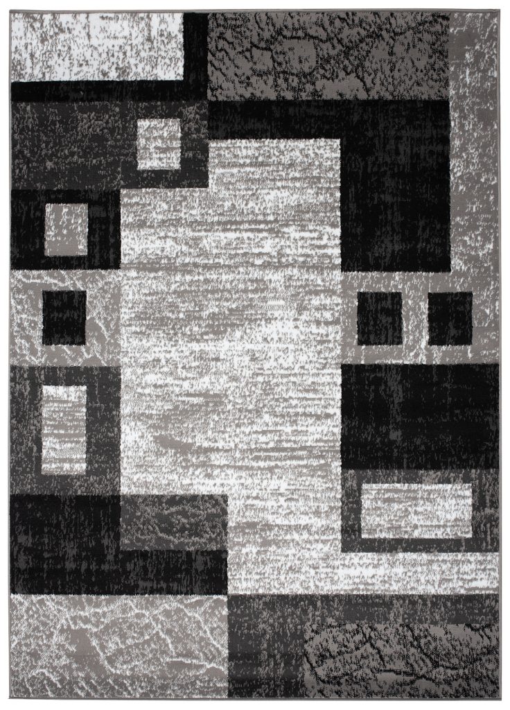 Tappeto Dream Geometrico Grigio Nero Rettangoli