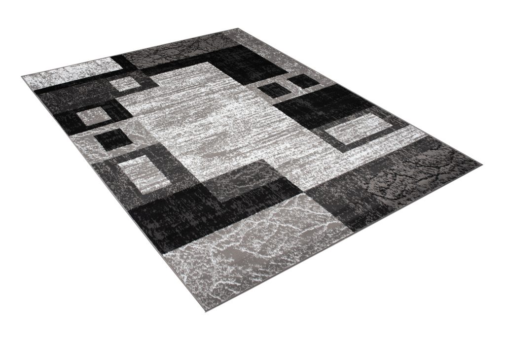 Tappeto Dream Geometrico Grigio Nero Rettangoli
