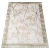 Tappeto Crystal Verde Beige Cornice Geometrico Effetto 3D