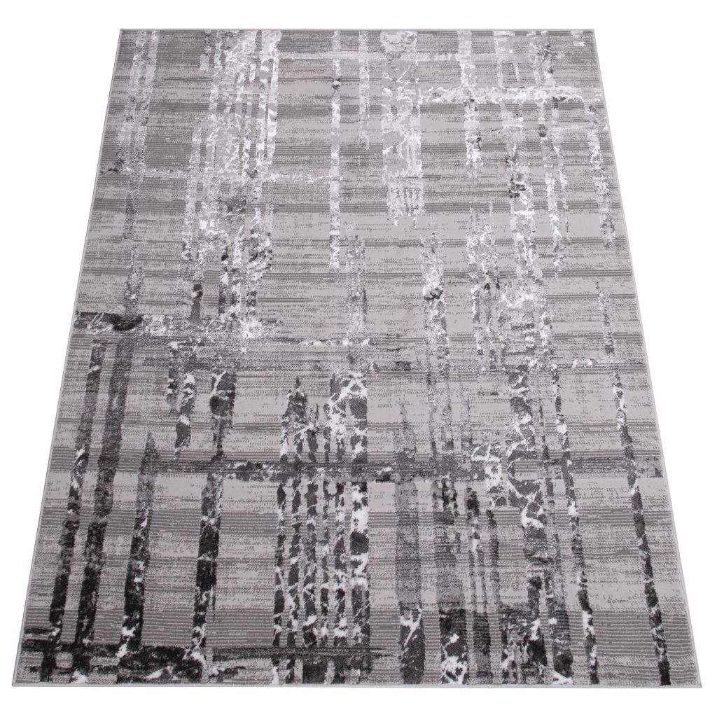 Tappeto Crystal Grigio Righe Astratto Effetto 3D