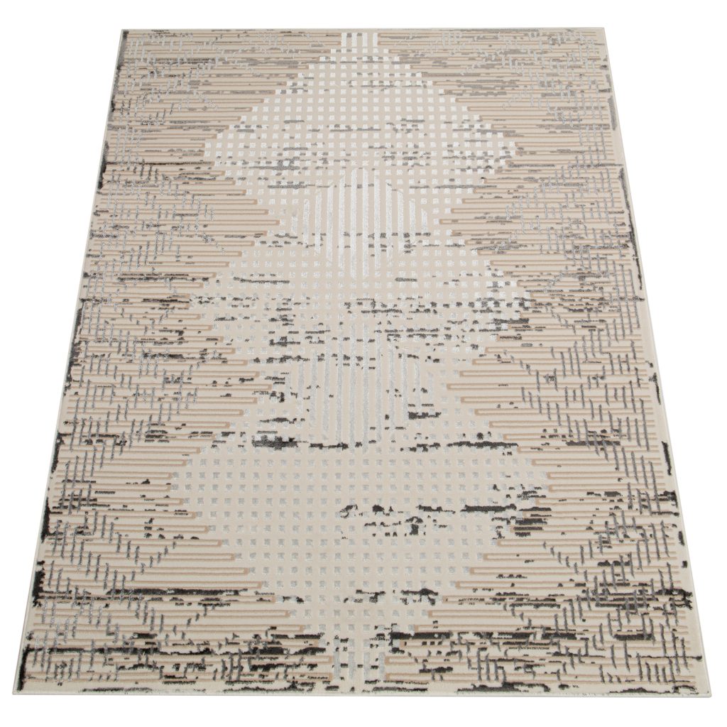 Tappeto Crystal Grigio Chiaro Vintage Rombi Effetto 3D