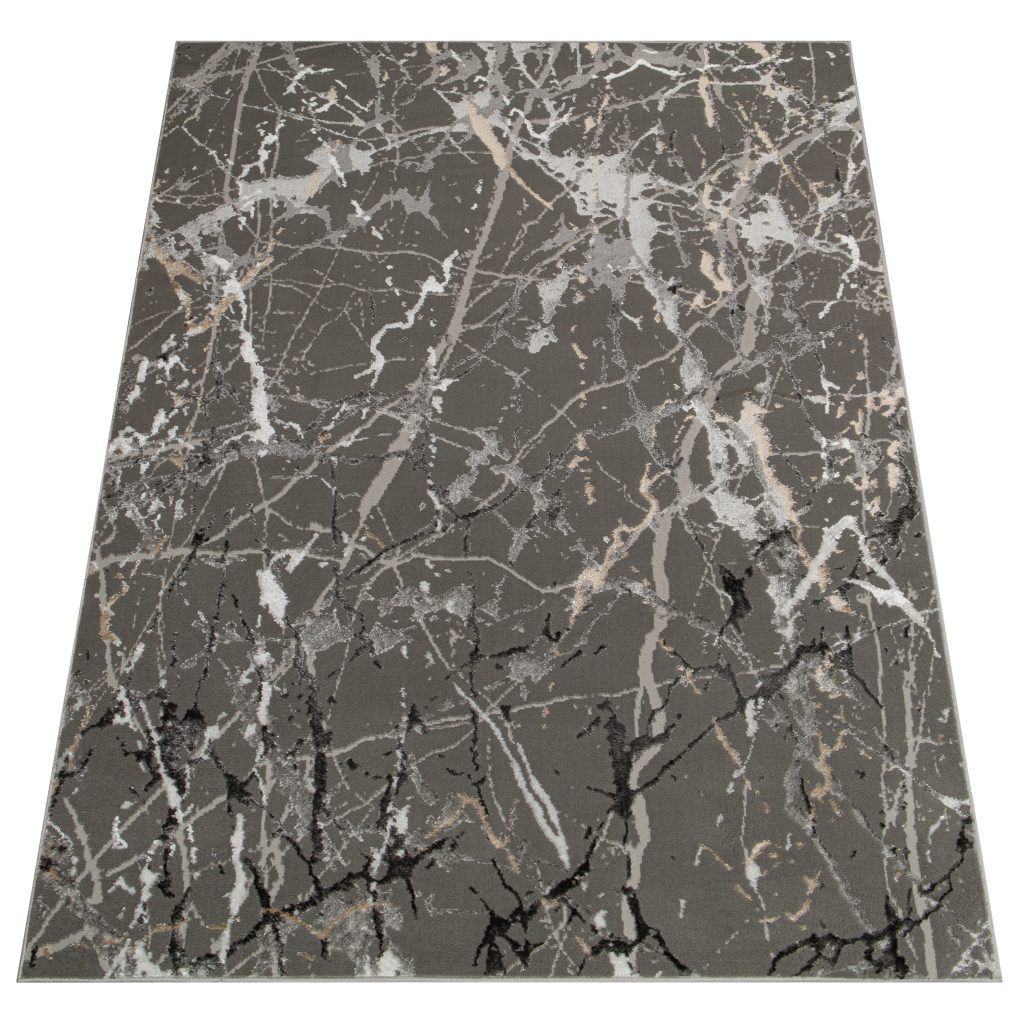 Tappeto Crystal Grigio Scuro Astratto Marmo Effetto 3D