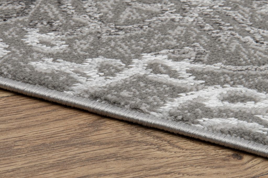 Tappeto Ares Grigio Scuro Ornamenti Vintage