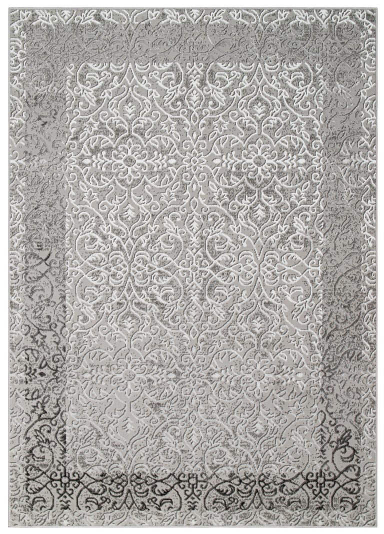 Tappeto Ares Grigio Ornamenti Vintage