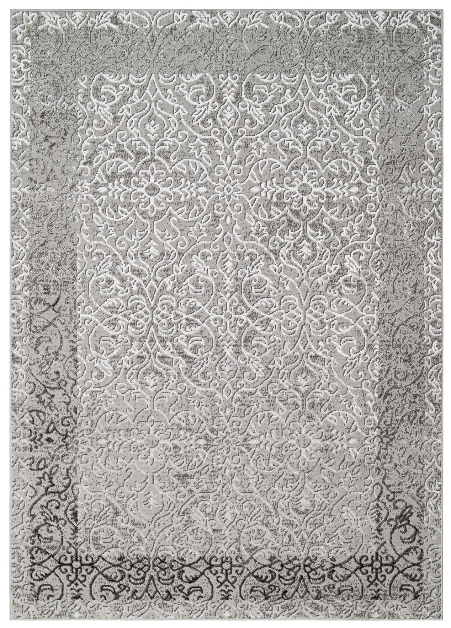 Tappeto Ares Grigio Ornamenti Vintage