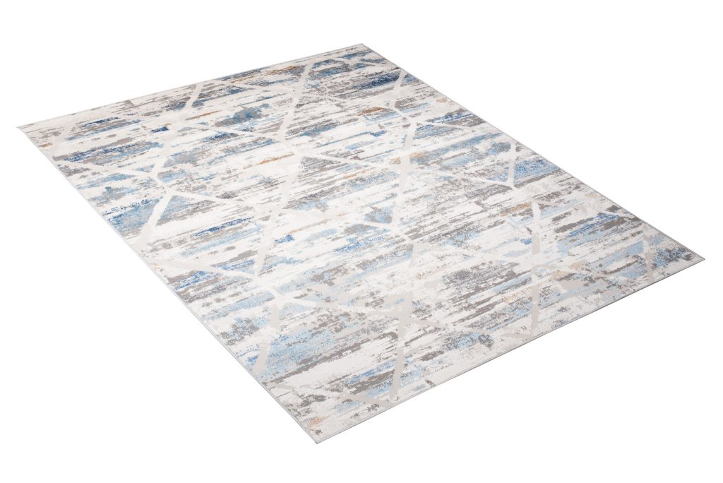 Tappeto Valley Grigio Blu Geometrico Sfumature